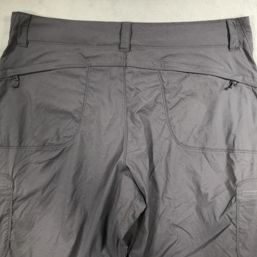 LL Bean Pants Womens 18 Gray Nylon Outdoors Hiking Casual Convertible Stretch - Picture 14 of 16